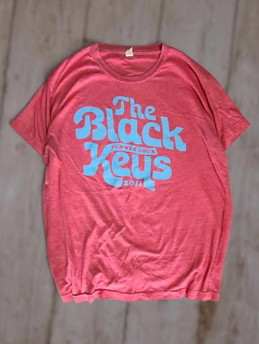 The Black Keys 2011 Rock Band Tour Shirt Heather Faded Red L